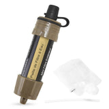 Filtre à eau noir avec poche à eau et paille de filtration