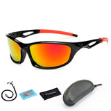 Lunettes de soleil polarisées avec verres rouges réfléchissants et accessoires