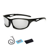 Lunettes de soleil polarisées avec verres argentés et accessoires