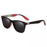 Lunettes de soleil polarisées avec monture noire et intérieur coloré