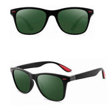 Lunettes de soleil polarisées noires avec verres verts