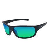 Lunettes de soleil polarisées noires avec lentilles vertes, parfaites pour la conduite