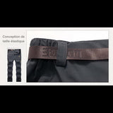 Ceinture élastique du pantalon cargo pour homme, offrant un ajustement confortable et sécurisé