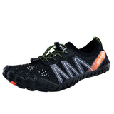 Chaussures de natation aquatique noires avec semelle antidérapante, parfaites pour la plage et la rivière