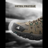 Chaussures de randonnée en cuir suédé pour homme, protection des orteils renforcée