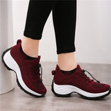 Chaussures de sport rouges pour femmes, légères et confortables, parfaites pour le jogging