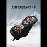 Chaussures de randonnée noires pour homme, semelle antidérapante idéale pour terrains enneigés