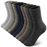 Chaussettes mérinos épaisses pour hommes et femmes, rangées en différentes couleurs