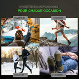 Chaussettes en laine pour différentes occasions, camping, randonnée, course, loisirs