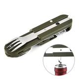 Couteau pliant multifonction 6 en 1, compact et robuste pour vos randonnées