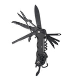 Couteau suisse multifonction avec outils déployés, pratique pour les activités en plein air et l'urgence