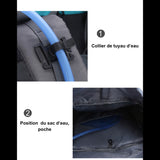 Collier de tuyau d'eau et poche du sac à dos de camping 65 L, idéal pour hydratation