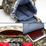 Compartiments intérieurs du sac à dos militaire avec poches zippées