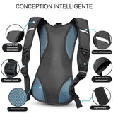 Conception intelligente du sac à dos de randonnée imperméable avec tuyau d'eau et bandes réfléchissantes