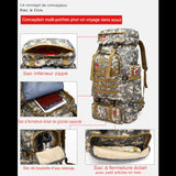 Conception multi-poches du sac à dos militaire pour un voyage sans souci