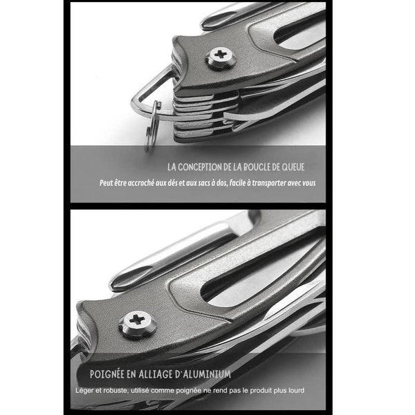 Couteau de poche multifonction compact pour la randonnée