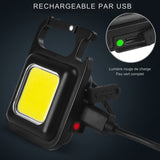 Lampe de poche LED rechargeable par USB avec indicateur de charge rouge et vert