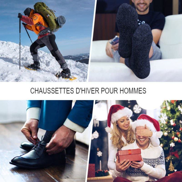 Chaussettes d'hiver pour hommes, activités variées comme le ski et les cadeaux