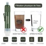 Filtre à eau ultra léger en fibre de carbone de randonnée