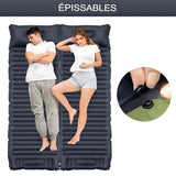 Deux matelas de camping autogonflants épissables pour plus d'espace