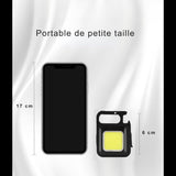 Mini lampe de poche LED COB, portable et légère, tenant dans la main