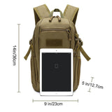 Dimensions du sac à dos de voyage 15L avec une tablette pour référence, grande capacité