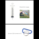 Dispositif de rinçage et serrure à clip pour purificateur d'eau portable