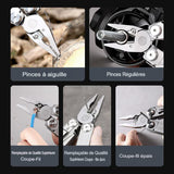 Démonstration des différentes pinces et coupe-fils de la pince multi outils Flagship Pro