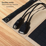 Double sortie de câble USB du panneau solaire pliable pour les besoins quotidiens