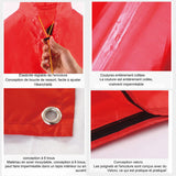 Détails de l'imperméable  encolure réglable, coutures collées, conception à 6 trous, conception velcro