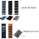 Différents modèles de panneaux solaires pliables en tissu et cuir