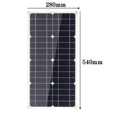 Dimensions du panneau solaire 280mm x 540mm pour utilisation compacte