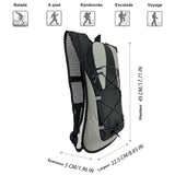 Dimensions du sac à dos de randonnée imperméable noir et gris