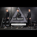 Ensemble de compression pour hommes, évacuation de l'humidité, sport, gym