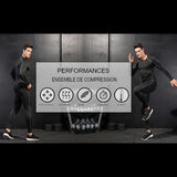 Ensemble de compression pour hommes, performance, respirant, léger, séchage rapide