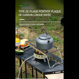Grille de barbecue pliante en acier inoxydable, compacte et robuste d'extérieur