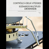 Grille de barbecue pliante en acier inoxydable, compacte et robuste d'extérieur