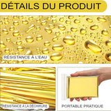Gros plan sur la texture imperméable et résistante de la couverture de survie thermique