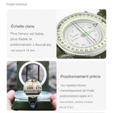 Boussole portable de navigation avec étui de transport et affichage LED