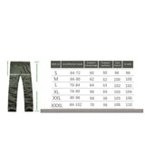 Guide des tailles pour pantalon tactique d'été pour homme, différentes options disponibles