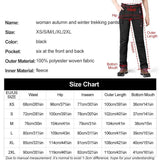 Guide des tailles pour pantalon de trekking imperméable pour femme, différentes mesures disponibles