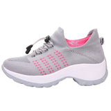 Chaussure de marche grise et rose pour femmes, semelle confortable et antidérapante, respirante et légère, idéale pour la randonnée pour toutes saisons