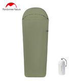 Doublure de sac de couchage ultralégère verte avec sac de rangement compact