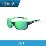 Lunettes de soleil de cyclisme polarisées vertes avec protection UV