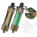 Filtres à eau noir et vert avec poches à eau et pailles de filtration