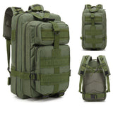Sac à dos tactique vert avec multiples poches et sangles ajustables