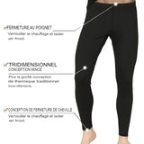 Homme en sous-vêtements thermiques noirs avec caractéristiques de conception