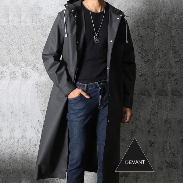 Poncho de pluie Imperméable long avec capuche pour adultes, protection maximale