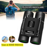 Homme utilisant des jumelles binoculaires 900x25, vue à 5000 mètres