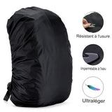 Housse de sac à dos imperméable noire, avec caractéristiques de résistance à l'usure et à l'eau